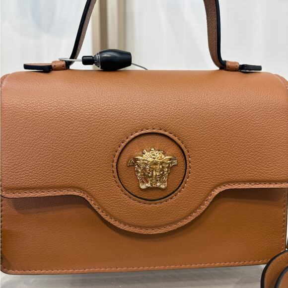 Versace la Medusa top handle Crossbody Bag brownnNWT - Picture 2 of 5